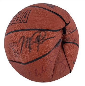 Michael Jordan Multi-Signed NBA Spalding Basketball With 6 Signatures (Beckett)